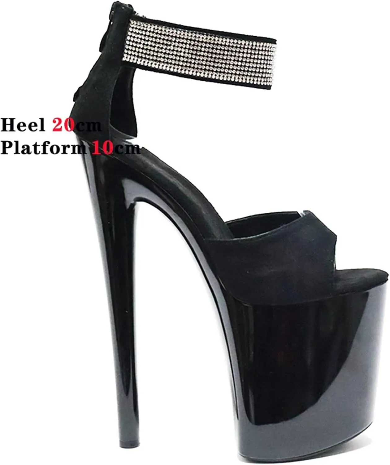 Women's 20cm Platform Sandals - Shine Open Toe Sexy Party Wedding Shoes
