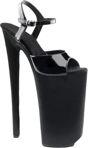 Women's 26cm Matte Sandals - Luxury Black High Heel Art Appreciation Shoes
