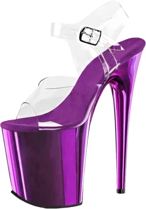 Women's 8-Inch Exotic Sandals - 20cm Thin Heels for Pole Dance & Catwalk