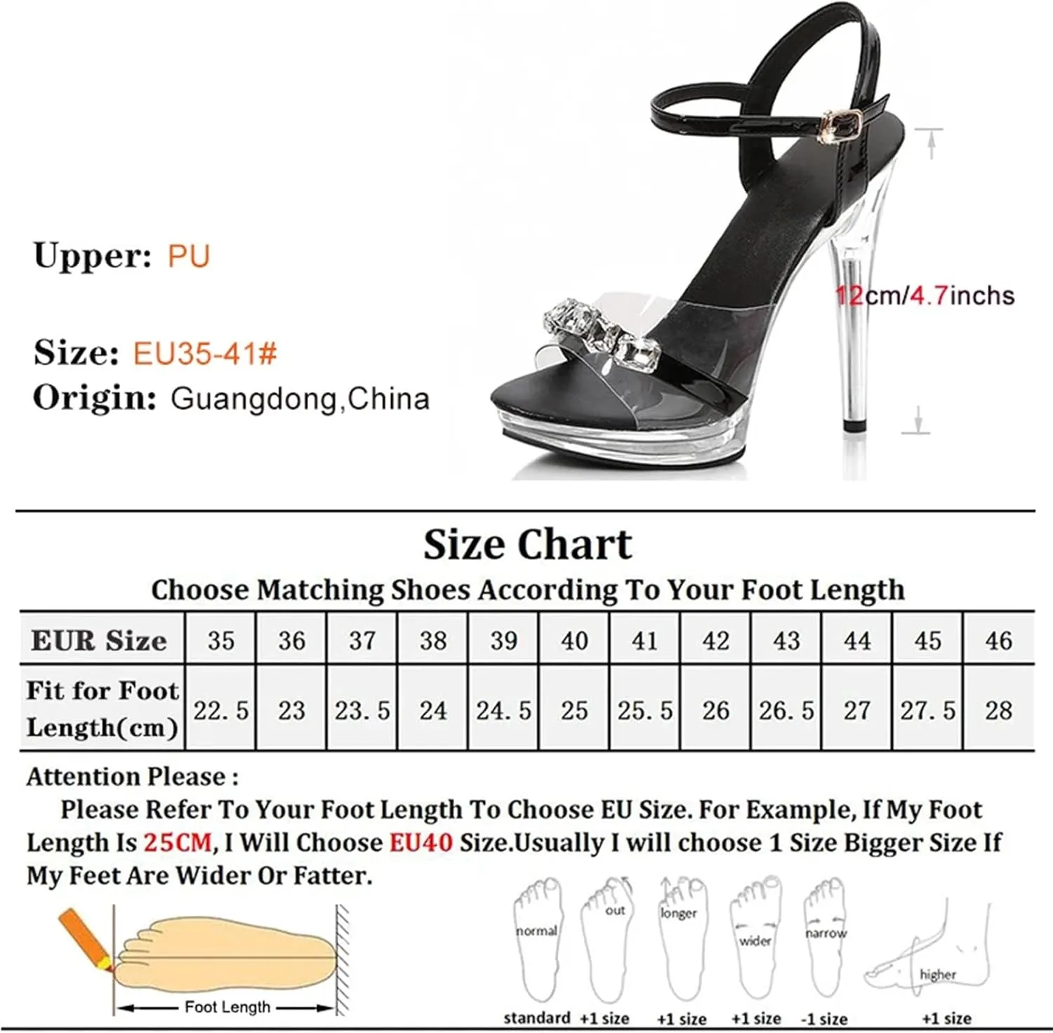 Women's Diamond Sandals - Narrow Band Crystal Wedding Party Heels