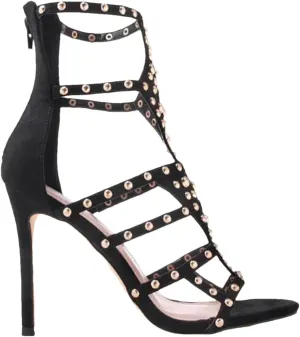 Women's Peep Toe Party Pumps - 2024 Rivet Decor Pole Dance Shoes
