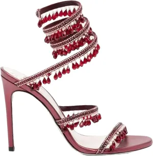 Women's Rhinestone Tassel Sandals - Diamond Pendant Party High Heels