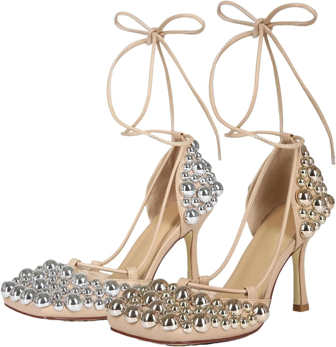 Women's Square Head Sandals - Diamond Hollow Banquet Stilettos