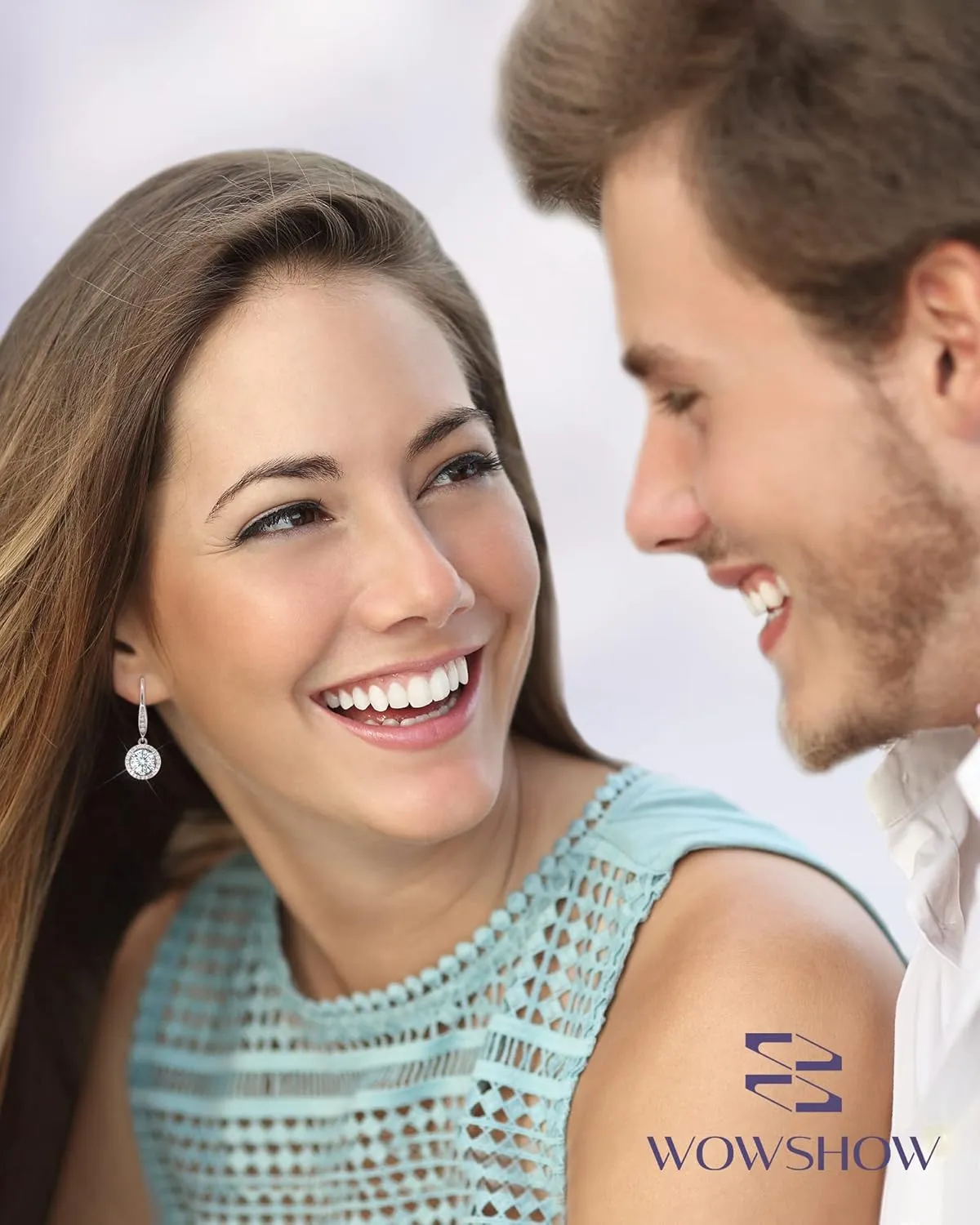 wowshow Moissanite Earrings Leverback Earrings for Women 925 Sterling Silver 3ct 4ct Moissanite Dangle Drop Earrings for Women Birthday Mothers Day Gifts with Certificate of Authenticity