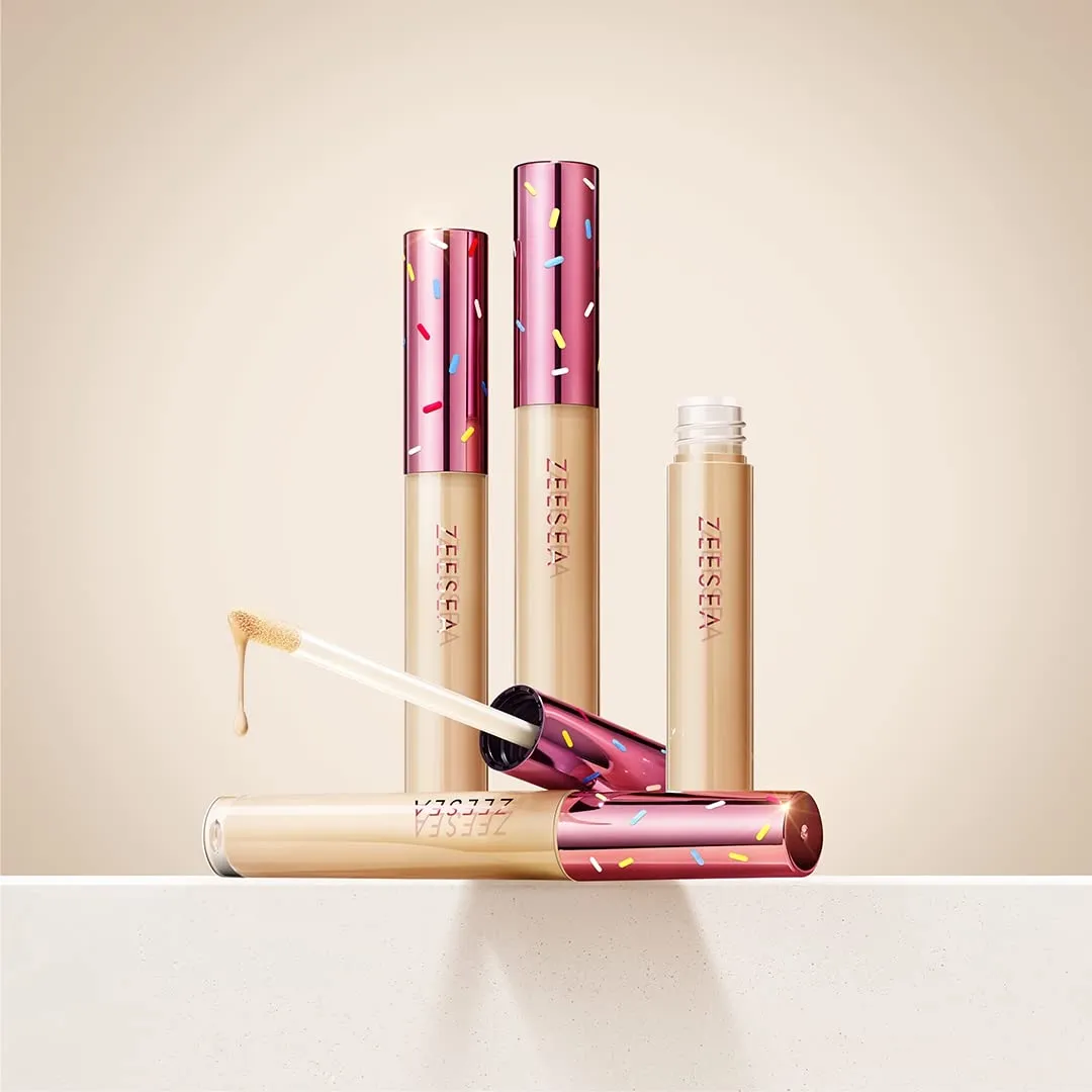 ZEESEA Dessert Collection:Correct-it Liquid Concealer,Corrects the Imperfections,Moisture & Weightless Longwear(#01 Almond Beige)