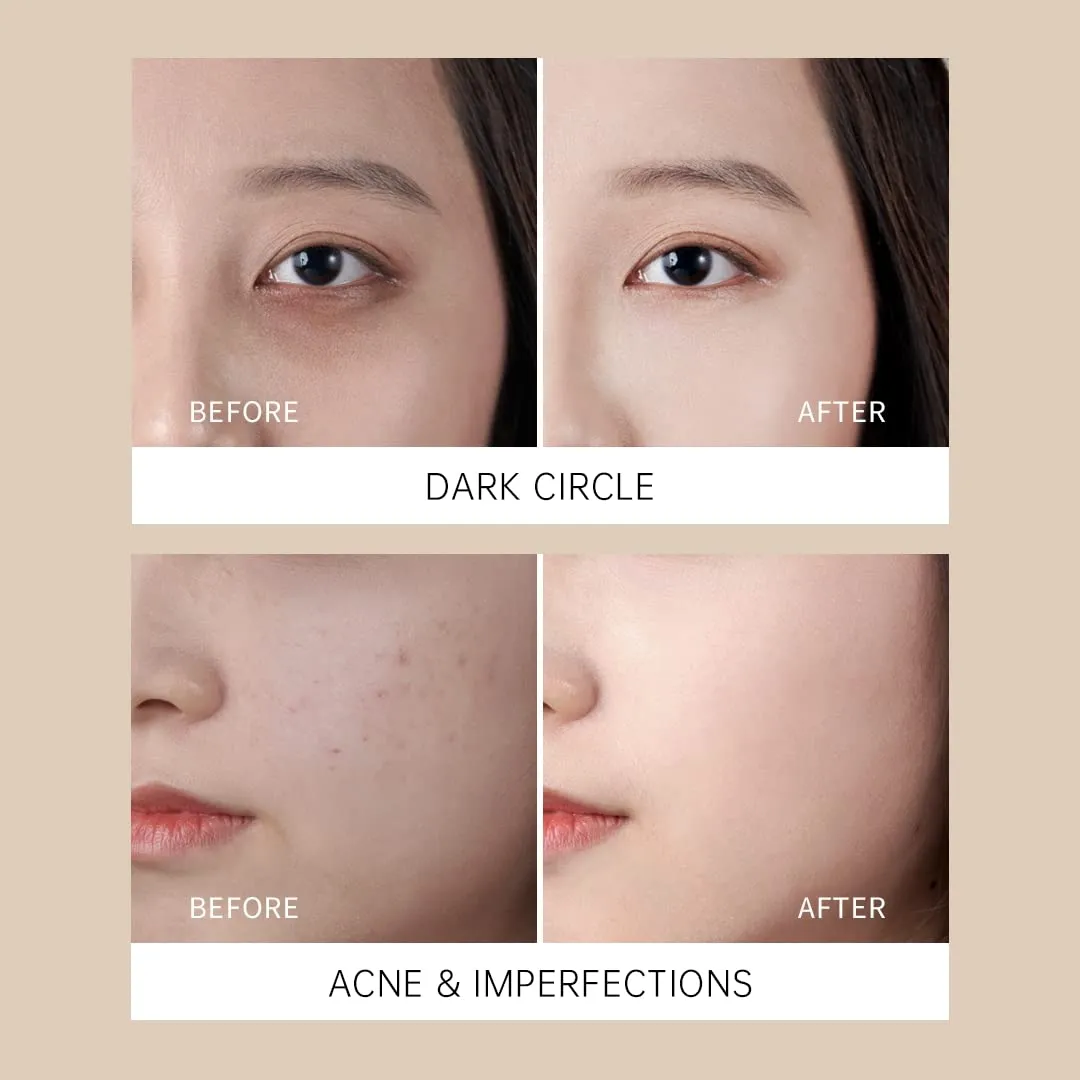 ZEESEA Dessert Collection:Correct-it Liquid Concealer,Corrects the Imperfections,Moisture & Weightless Longwear(#01 Almond Beige)