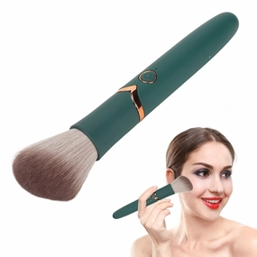 ZJchao Electric Makeup Brush, 10 Gears Rechargeable Makeup Brush Liquid Powder Blusher Concealer Vibrating Makeup Brush Makeup Brushes with Soft Brush for Home Travel Makeup